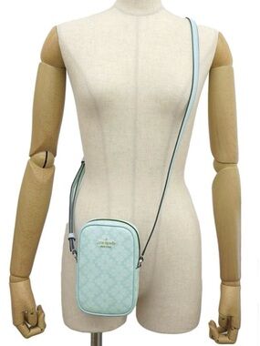 Kate Spade KG490 Spade Flower North South Phone Crossbody Blue Glow